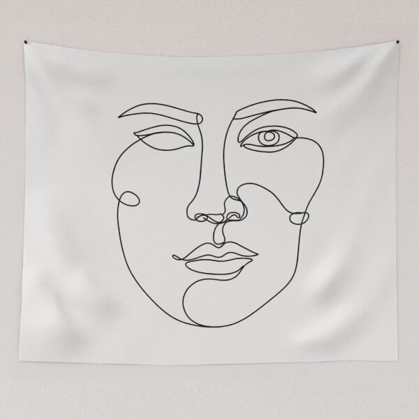 Item preview, _Abstract face from one line designed and sold by  ViralVisionsCreating .