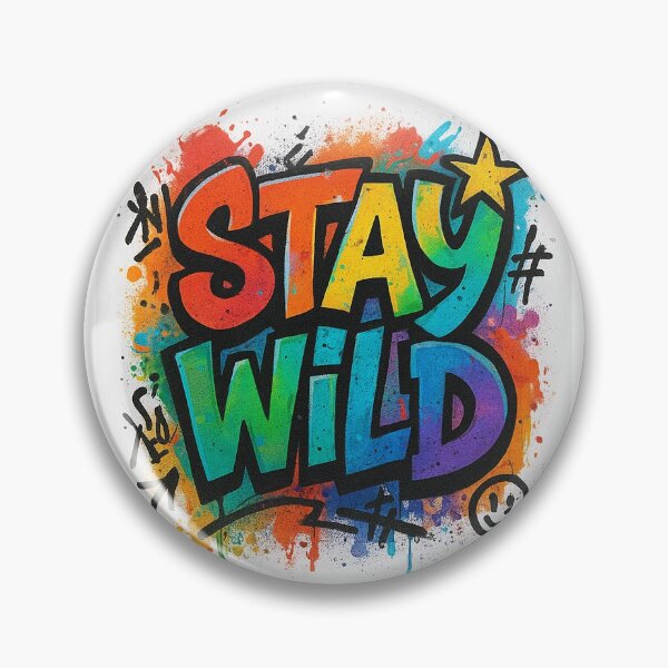 Item preview, Stay Wild – Renkli Grafiti Streetwear T-Shirt designed and sold by PixelGlint.