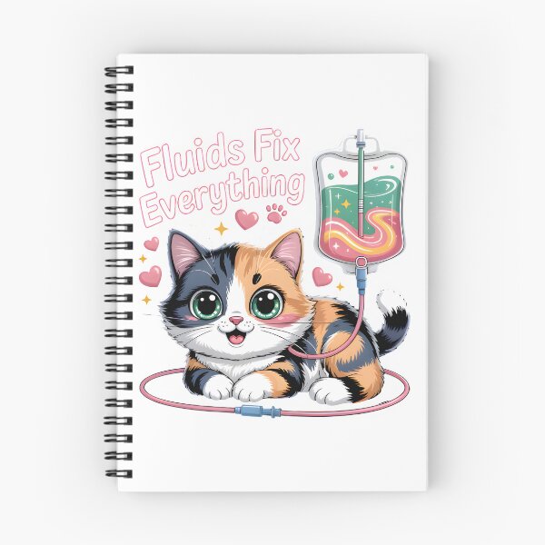 Item preview, Fluids Fix Everything – Cute Cat IV Design designed and sold by Bettybee00.