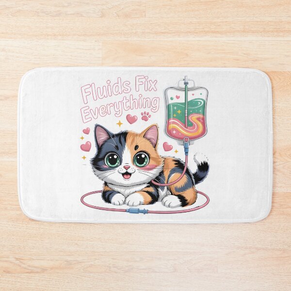 Item preview, Fluids Fix Everything – Cute Cat IV Design designed and sold by Bettybee00.