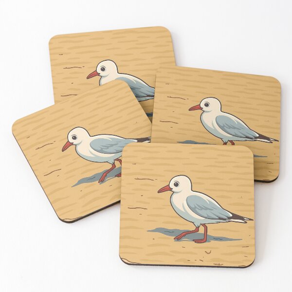Item preview, Beach Seagull Vintage Coastal Shore Bird Poster Art designed and sold by White-Camel.