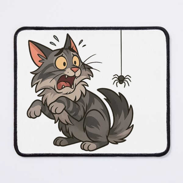 Item preview, A scared cat with a spider designed and sold by sweta_r.art.