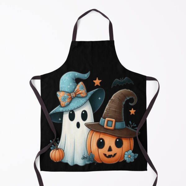 Item preview, ghost and pumpkin in witches' hats designed and sold by szydelkowanika.