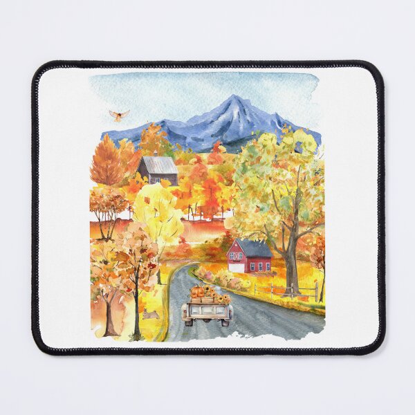 Item preview, Autumn vibes, fall with all the lovely colours in a cottage view picture designed and sold by HowAboutTee.