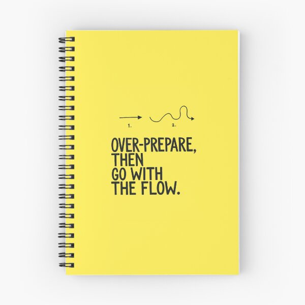 Item preview, Over-Prepare Then Go With The Flow – Motivational Quote Design designed and sold by SuccessHunters.
