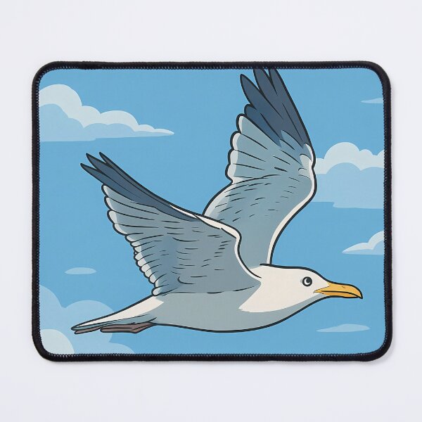Item preview, Wings Spread Vintage Flying Seagull Coastal Poster Art designed and sold by White-Camel.