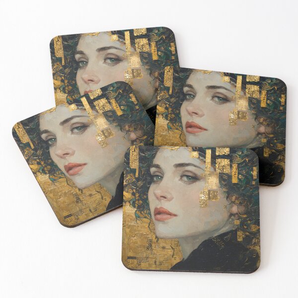Item preview, Copy of Portrait of a Dark-Haired Woman in the style of Klimt designed and sold by 3ling_Design.