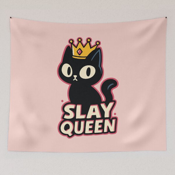 Item preview, Slay Queen Cat – Regal Sass & Cuteness designed and sold by Dazzlement.