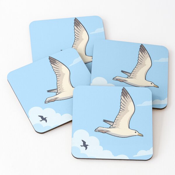 Item preview, Blue Sky Flight Vintage Soaring Seagull Poster Art designed and sold by White-Camel.