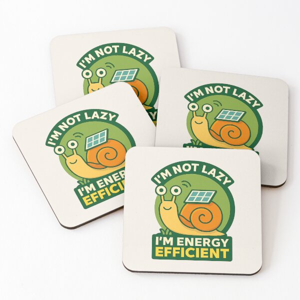 Item preview, Snail Quote – “I’m Not Lazy, I’m Energy Efficient” | Eco Flat Humor designed and sold by Modivox.