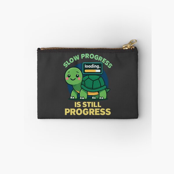 Item preview, Turtle Quote – “Slow Progress Is Still Progress” | Minimalist Loading Design designed and sold by Modivox.