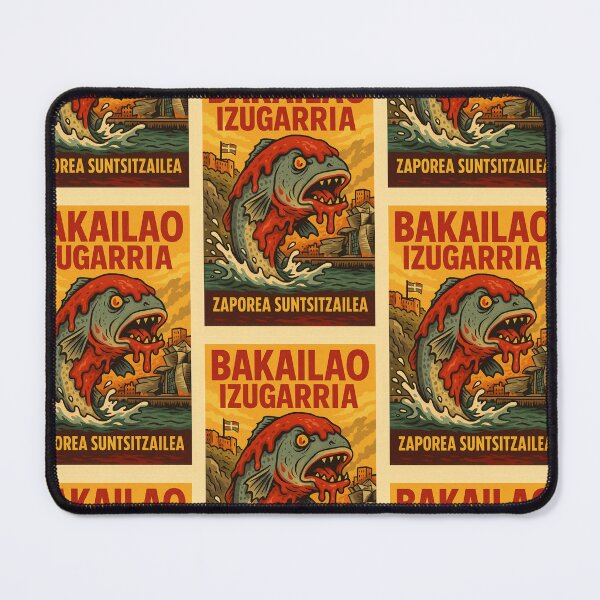 Item preview, Basque Cod Monster – Retro Comic Poster Illustration designed and sold by Travellerz.