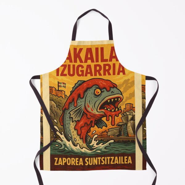Item preview, Basque Cod Monster – Retro Comic Poster Illustration designed and sold by Travellerz.