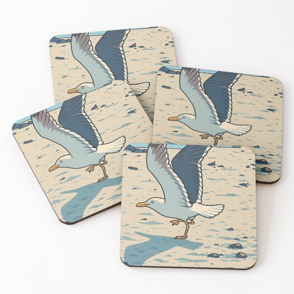 Item preview, Beach Landing Vintage Seagull Shore Arrival Poster Art designed and sold by White-Camel.