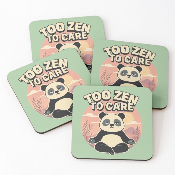 Item preview, Panda Quote – “Too Zen to Care” | Pastel Japanese Calm Design designed and sold by Modivox.