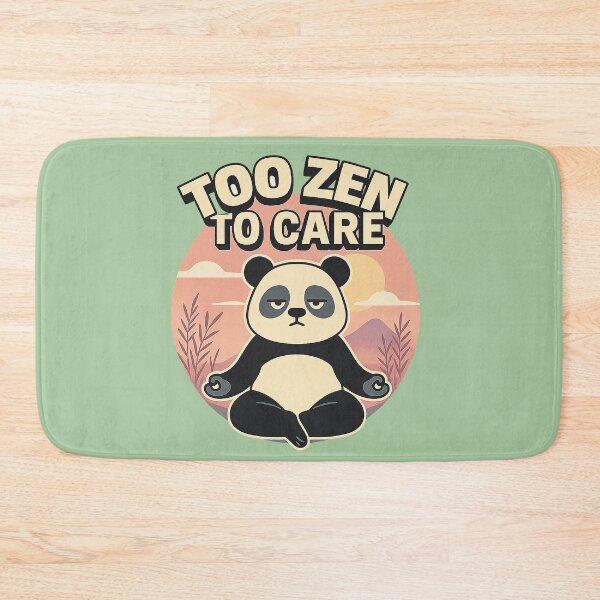 Item preview, Panda Quote – “Too Zen to Care” | Pastel Japanese Calm Design designed and sold by Modivox.