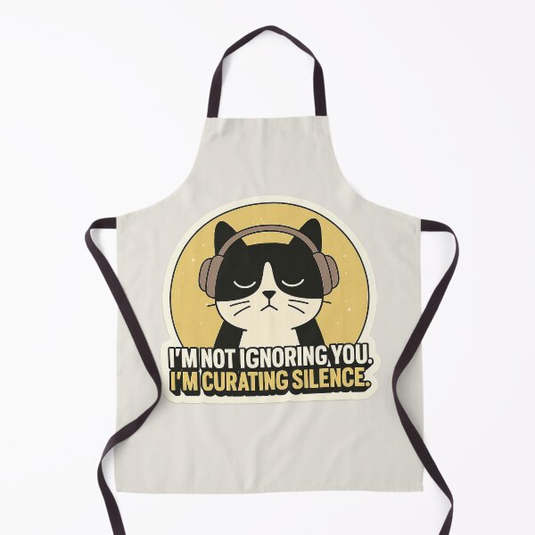Item preview, Cat Quote – “I’m Not Ignoring You. I’m Curating Silence.” | Minimalist Introvert Design designed and sold by Modivox.