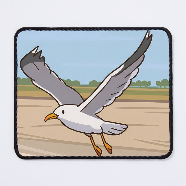 Item preview, Low Flight Vintage Seagull Gliding Beach Poster Art designed and sold by White-Camel.
