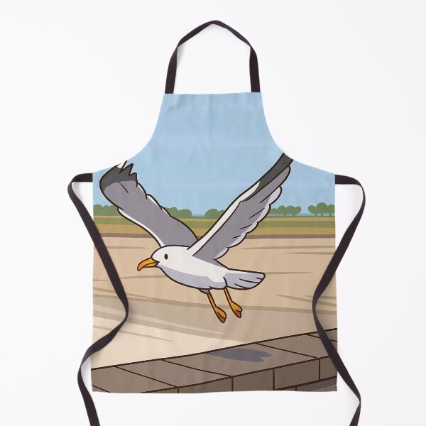 Item preview, Low Flight Vintage Seagull Gliding Beach Poster Art designed and sold by White-Camel.