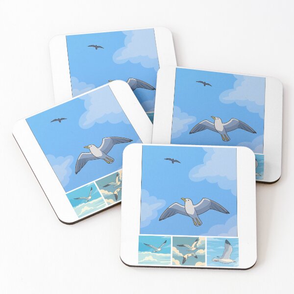 Item preview, Flight Collection Vintage Seabird Soaring Collage Poster Art designed and sold by White-Camel.