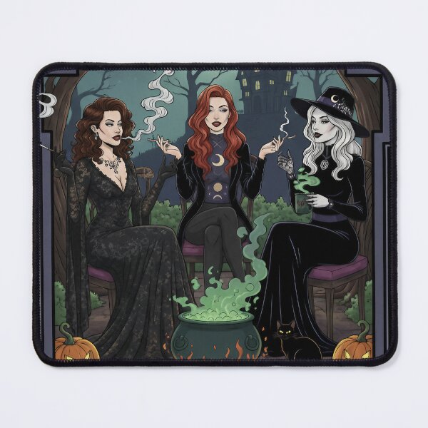 Item preview, Covens Smoke Break – Witchy Trio Relaxing with Spells and Style. designed and sold by Spark2Seduction.