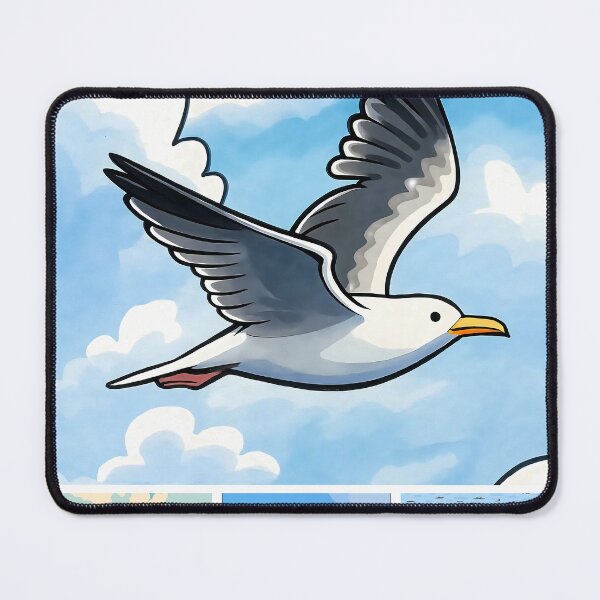 Item preview, Sunset Flight Vintage Seabirds Coastal Sunset Collage Poster Art designed and sold by White-Camel.