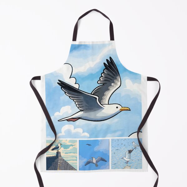 Item preview, Sunset Flight Vintage Seabirds Coastal Sunset Collage Poster Art designed and sold by White-Camel.