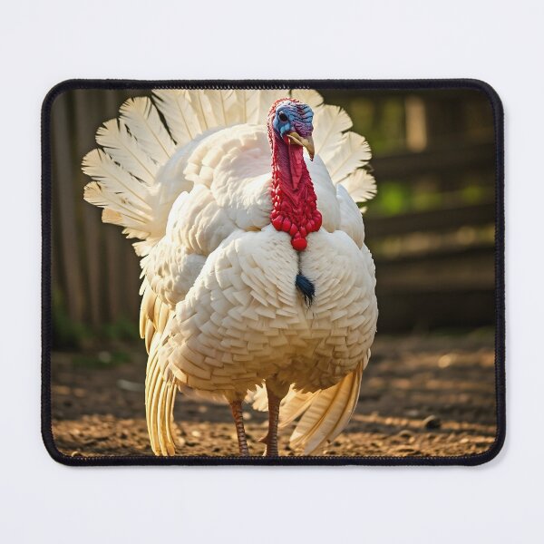 Item preview, “Snow-Feathered Majesty – The White Turkey” designed and sold by PawPrintedArt.