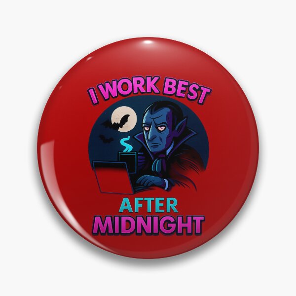 Item preview, Midnight Hustle – Vampire Working Late | Neon Gothic Night Owl Design designed and sold by Modivox.