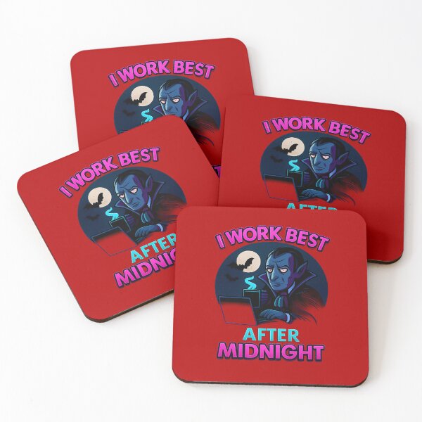 Item preview, Midnight Hustle – Vampire Working Late | Neon Gothic Night Owl Design designed and sold by Modivox.