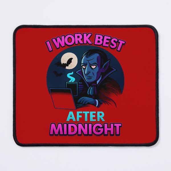 Item preview, Midnight Hustle – Vampire Working Late | Neon Gothic Night Owl Design designed and sold by Modivox.