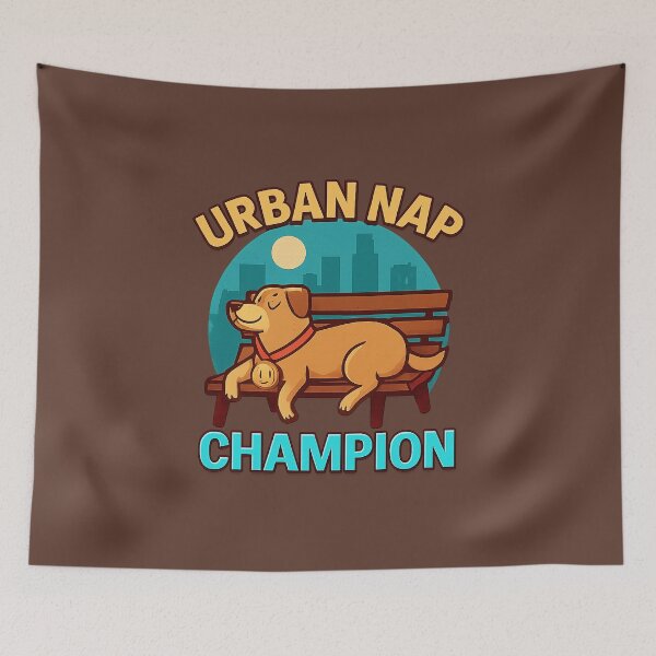 Item preview, Dog Quote – “Urban Nap Champion” | City Chill Graphic Design designed and sold by Modivox.