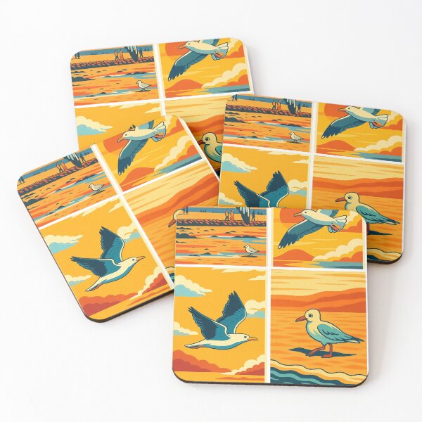 Item preview,  Sunset Stories Vintage Coastal Birds Collection Poster Art designed and sold by White-Camel.