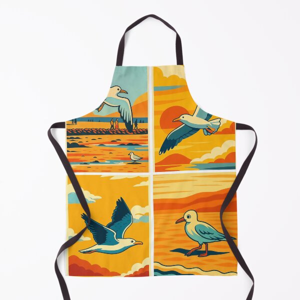 Item preview, Sunset Stories Vintage Coastal Birds Collection Poster Art designed and sold by White-Camel.