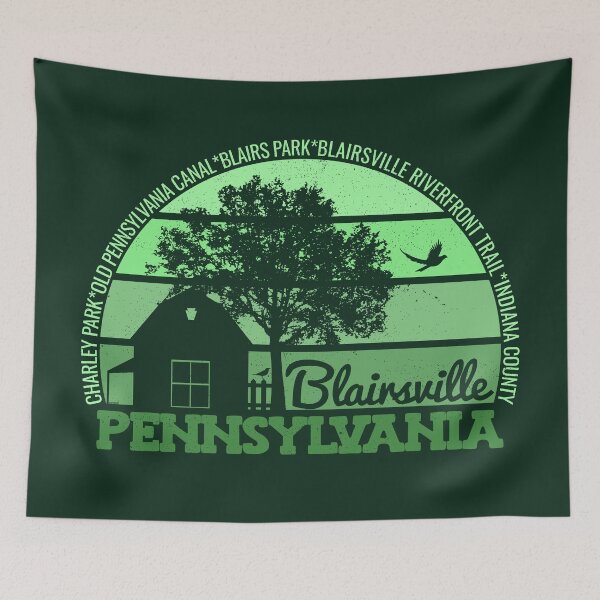Item preview, Blairsville Pennsylvania Sunset Retro Vintage Local Pride Logo designed and sold by CRHPOD20.
