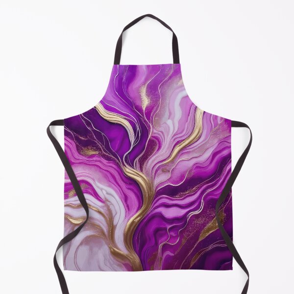 Item preview, Paint Pour Abstract Acrylic Fluid Art in Pink Purple Gold designed and sold by Vicky Brago-Mitchell®.