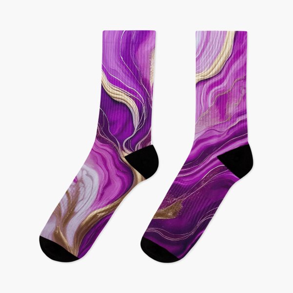 Item preview, Paint Pour Abstract Acrylic Fluid Art in Pink Purple Gold designed and sold by Vicky Brago-Mitchell®.
