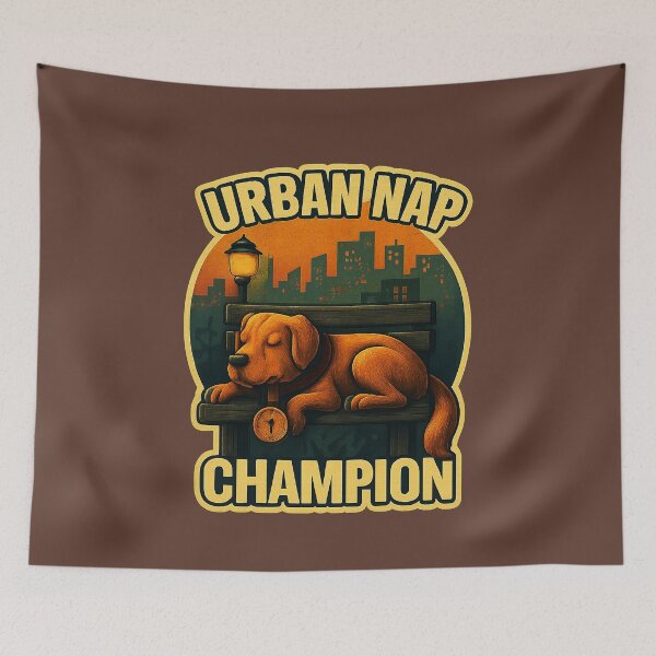 Item preview, Dog Quote – “Urban Nap Champion” | City Chill Graphic Design designed and sold by Modivox.
