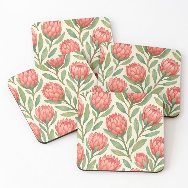 Item preview, Painted Protea Pattern designed and sold by SassyArtistry.