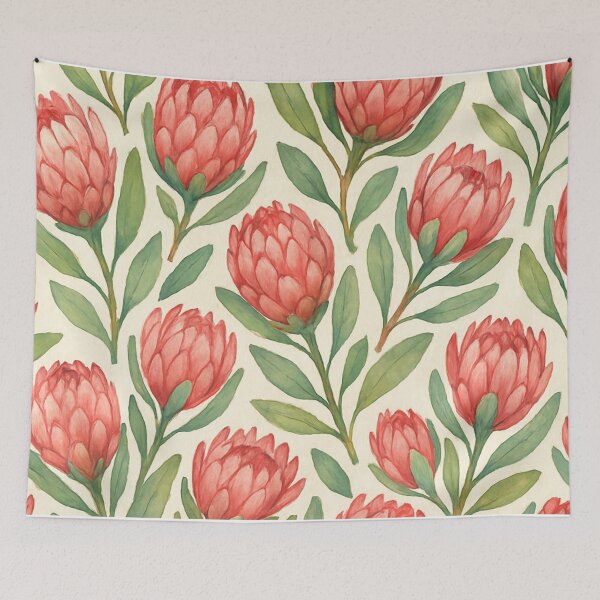 Item preview, Painted Protea Pattern designed and sold by SassyArtistry.