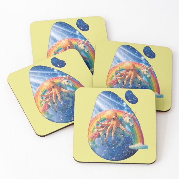 Item preview, Rainbow Ocean Encounter – Mythical Unicorn and Octopus Fantasy Art designed and sold by Ivy-Triggs.