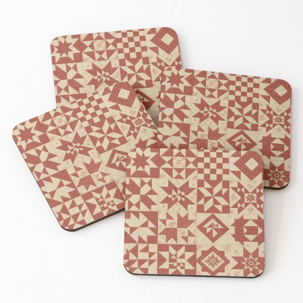 Item preview, Vintage Red White Patchwork Quilt designed and sold by SassyArtistry.
