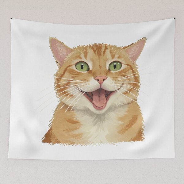 Item preview, Happy Smiling Ginger Cat Meme designed and sold by TeeARTHY.