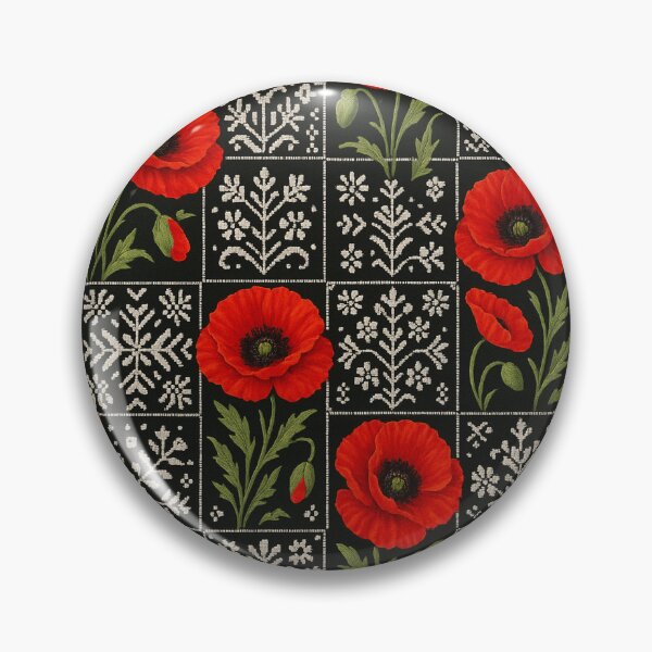 Item preview, Russian Folk Patchwork Poppies designed and sold by SassyArtistry.