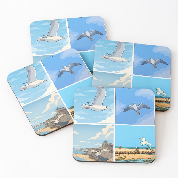 Item preview, Seabird Moments Vintage Coastal Collection Gallery Poster Art designed and sold by White-Camel.