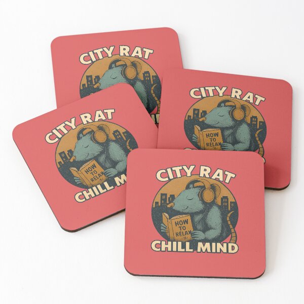 Item preview, Rat Quote – “City Rat, Chill Mind” | Urban Zen Vintage Design designed and sold by Modivox.