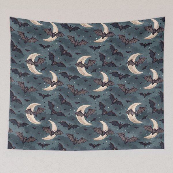 Item preview, Bats and Moon on Night Sky designed and sold by Magnuna.