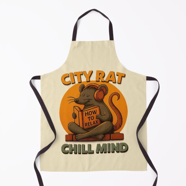Item preview, Rat Quote – “City Rat, Chill Mind” | Urban Zen Vintage Illustration designed and sold by Modivox.