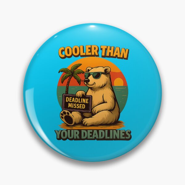 Artikelvorschau, Eisbär-Zitat – „Cooler als deine Deadlines“ | Chill Beach City Design entworfen und verkauft von Modivox.