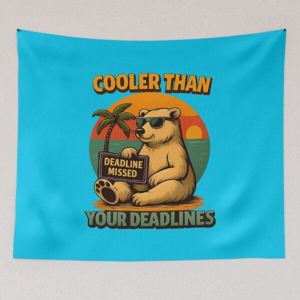 Item preview, Polar Bear Quote – “Cooler Than Your Deadlines” | Chill Beach City Design designed and sold by Modivox.